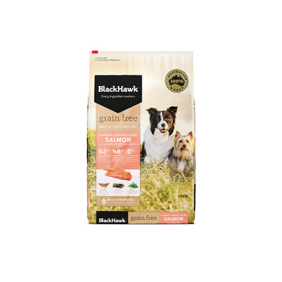 BLACK HAWK Grain Free Salmon Adult Dry Dog Food 15kg
