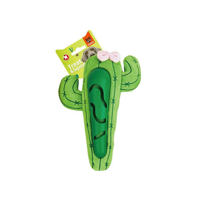 FOFOS Cute Cactus Treat Squeaky Dog Toy