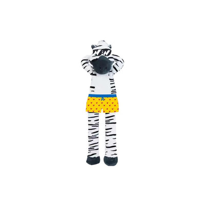 FOFOS Jumbo Skinnez Zebra Plush Crinkle Dog Toy