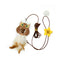 Owl Hanging Door with Elastic Swing & Catnip Ball Cat Toy