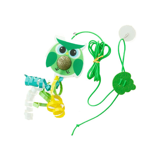 Little Green Bird Hanging Door With Elastic Swing & Catnip Ball Cat Toy
