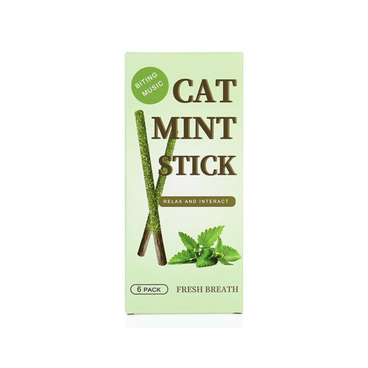 BITING MUSIC Green Polygonum Catnip Cat Mint Stick 6 Pack