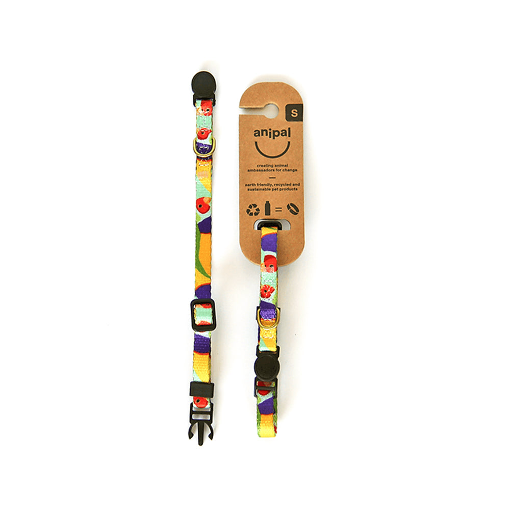 ANIPAL Gigi The Gouldian Finch Small Cat Collar