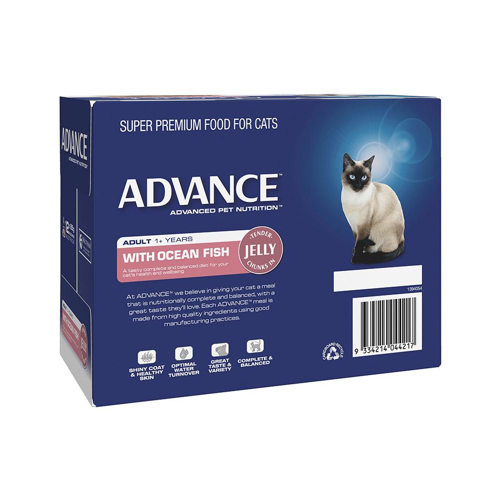 ADVANCE Ocean Fish Jelly Cat Food for Adult Cats 12x85g