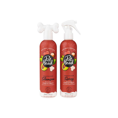 PET HEAD Roasted Chestnut Holiday Dog Shampoo & Spray Set