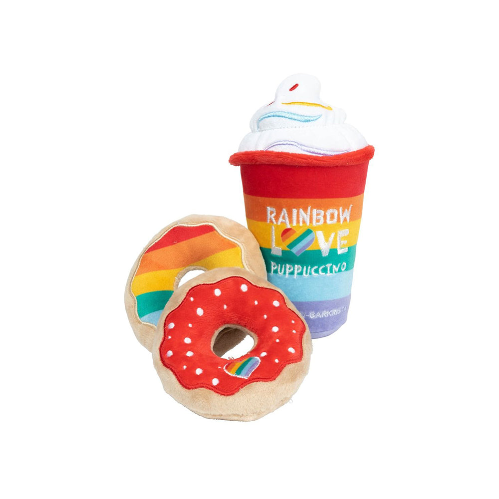 FUZZYARD Love Puppuccino & Donuts Dog Toys 3pk