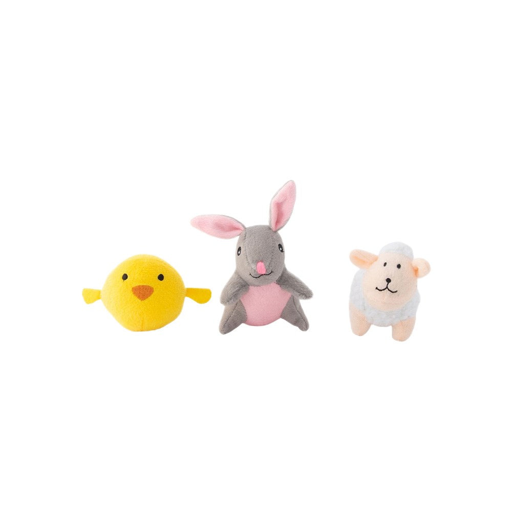 ZIPPY PAWS Easter Friends Miniz Squeaker Dog Toy 3 pcs