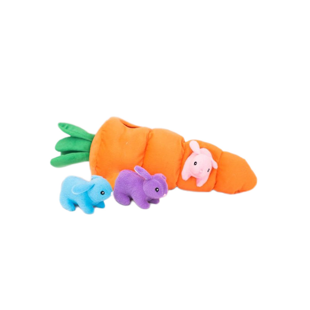 ZIPPY PAWS Large Carrot Zippy Burrow Interactive Dog Toy