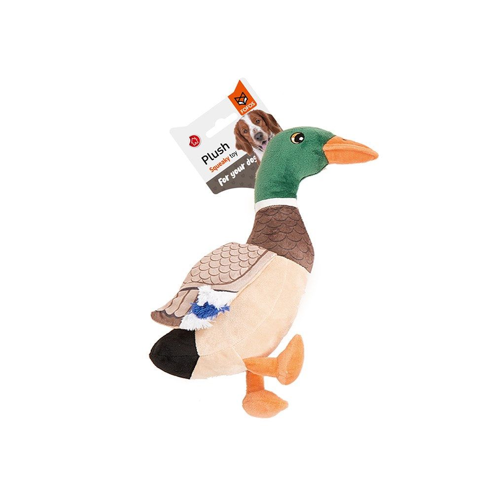 FOFOS Wild Duck Plush Squeaky Dog Toy