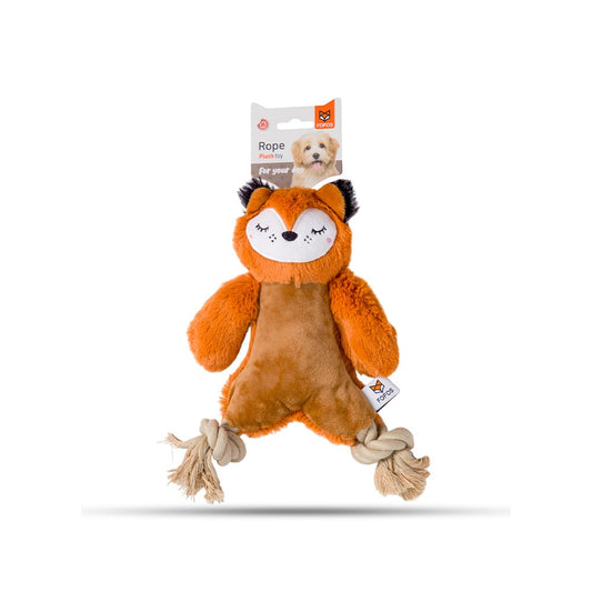 FOFOS Rope Bear Plush Crinkle Dog Toy