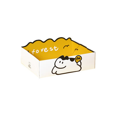 MIAOHO Yellow Reusable Waterproof Paper Cat Litter Box