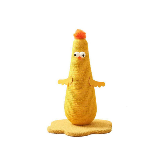 Yellow Large Chicken Vertical Sisal Cat Scratching Post