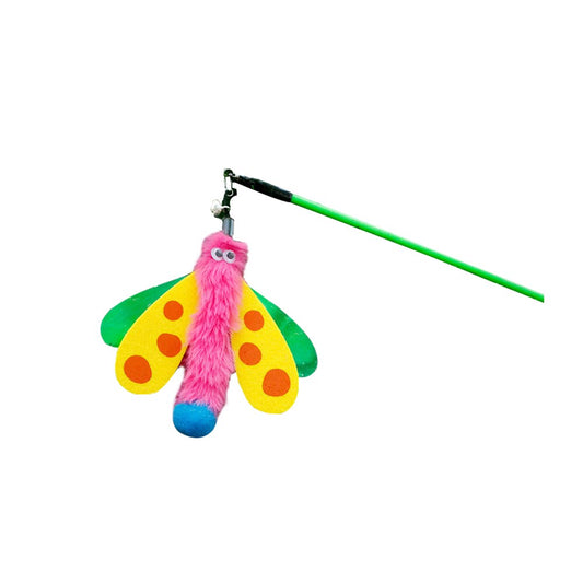 Pink Flying Insect Bell Cat Teaser