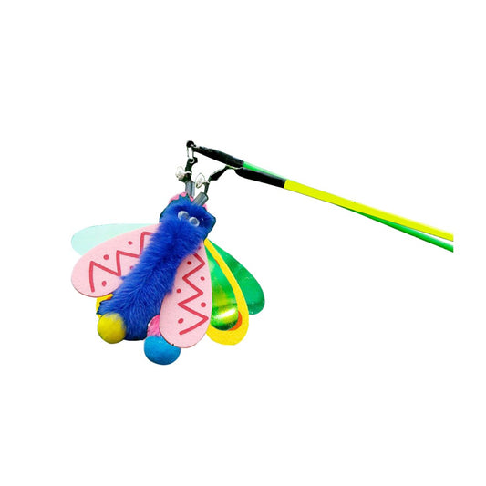Blue Flying Insect Bell Cat Teaser