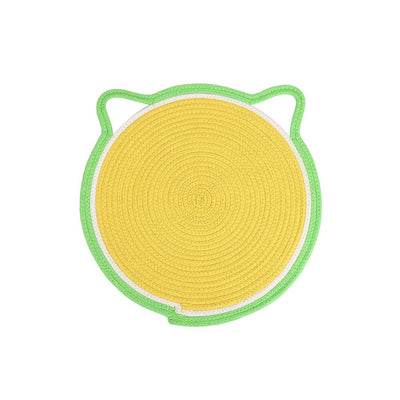 HOOPET Claws Up Yellow Cat Scratching Sisal Pad