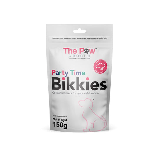 THE PAW GROCER Party Time Bikkies Dog Treats 150g