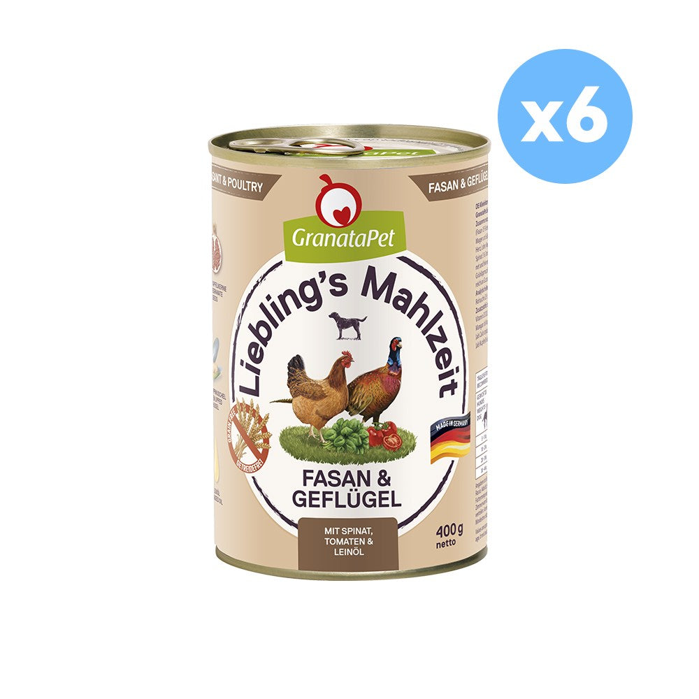 GRANATAPET Liebling's Mahlzeit Pheasant & Poultry Dog Wet Food