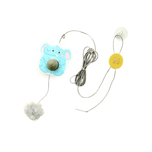Cartoon Animals With Elastic Swing & Catnip Ball Cat Toy
