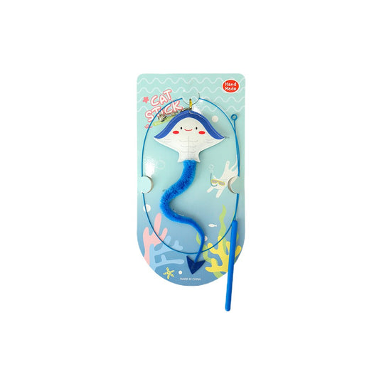 Devil Fish Long Pole Steel Wire Cat Teaser