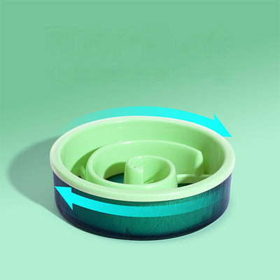 PAKEWAY Green Glass Slow-feed Bowl for Pets