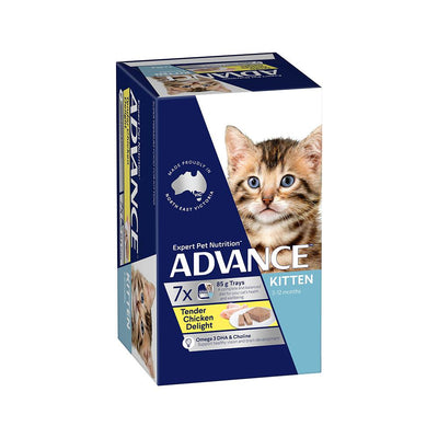 ADVANCE Tender Chicken Cat Food for Kittens 7x85g