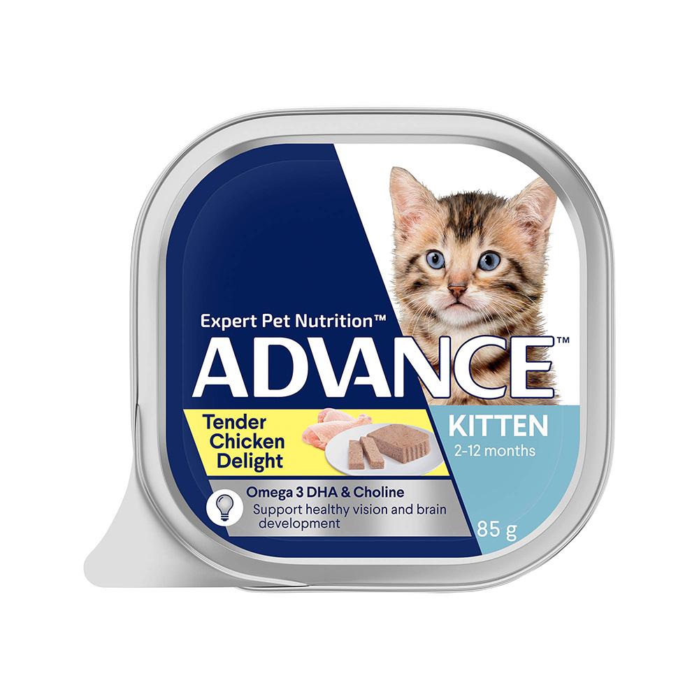 ADVANCE Tender Chicken Cat Food for Kittens 7x85g