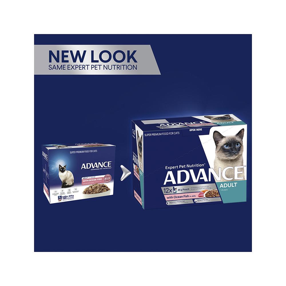 ADVANCE Ocean Fish Jelly Cat Food for Adult Cats 12x85g