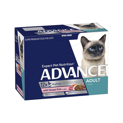 ADVANCE Ocean Fish Jelly Cat Food for Adult Cats 12x85g