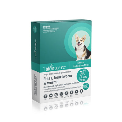 TALENTCARE Flea And Worming Spot-on For Dogs 10-25Kg