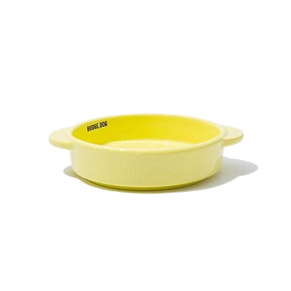 BRIDGE DOG Lemon Cream Mini Pot Ceramic Pet Bowl