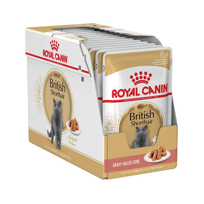 ROYAL CANIN British Shorthair Gravy Wet Cat Food 12x85g