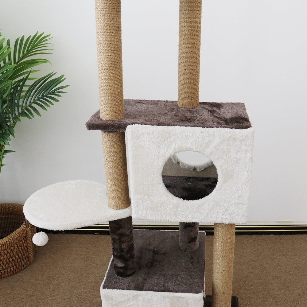 CATIO Dual Deluxe Multi-Function Three-Level Scratching Cat Tree