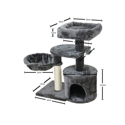 CATIO Cubby Chipboard Flannel Cat Scratching Tower