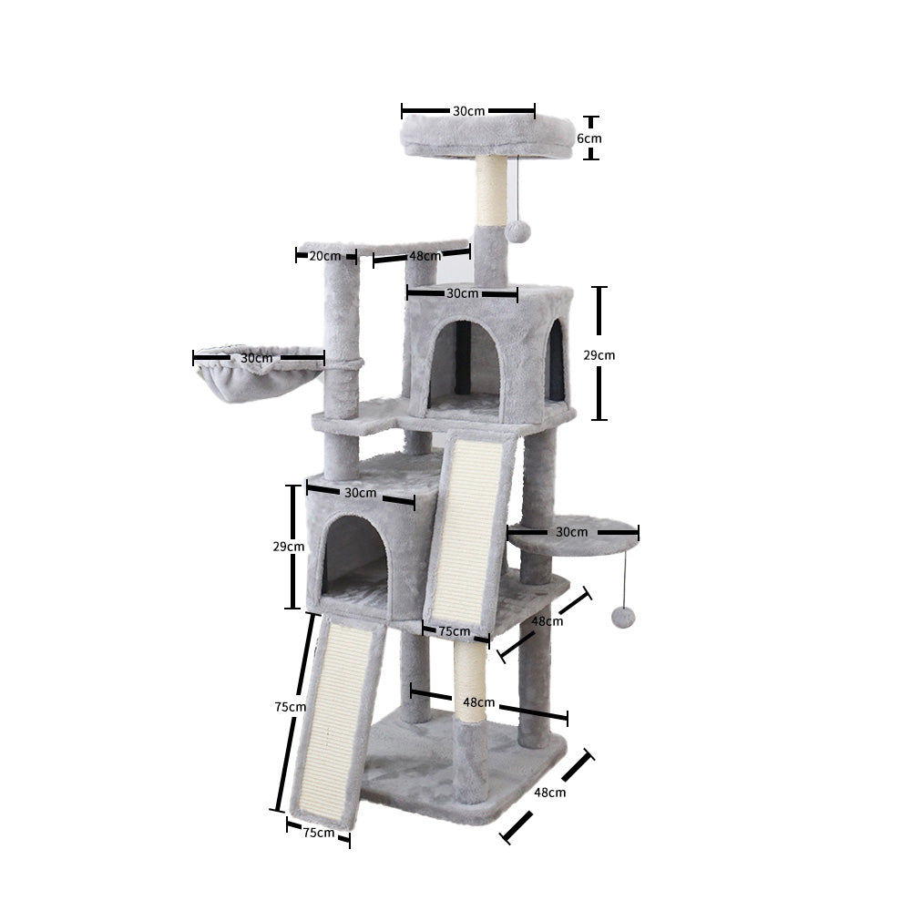 CATIO Multi-level Tall Cat Tree and House Condo with Scratching Pads
