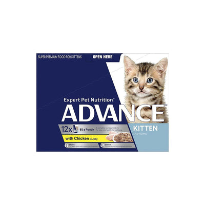 ADVANCE Chicken Jelly Cat Food for Kittens 12x85g