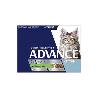 ADVANCE Lamb Gravy Cat Food for Kittens 12x85g