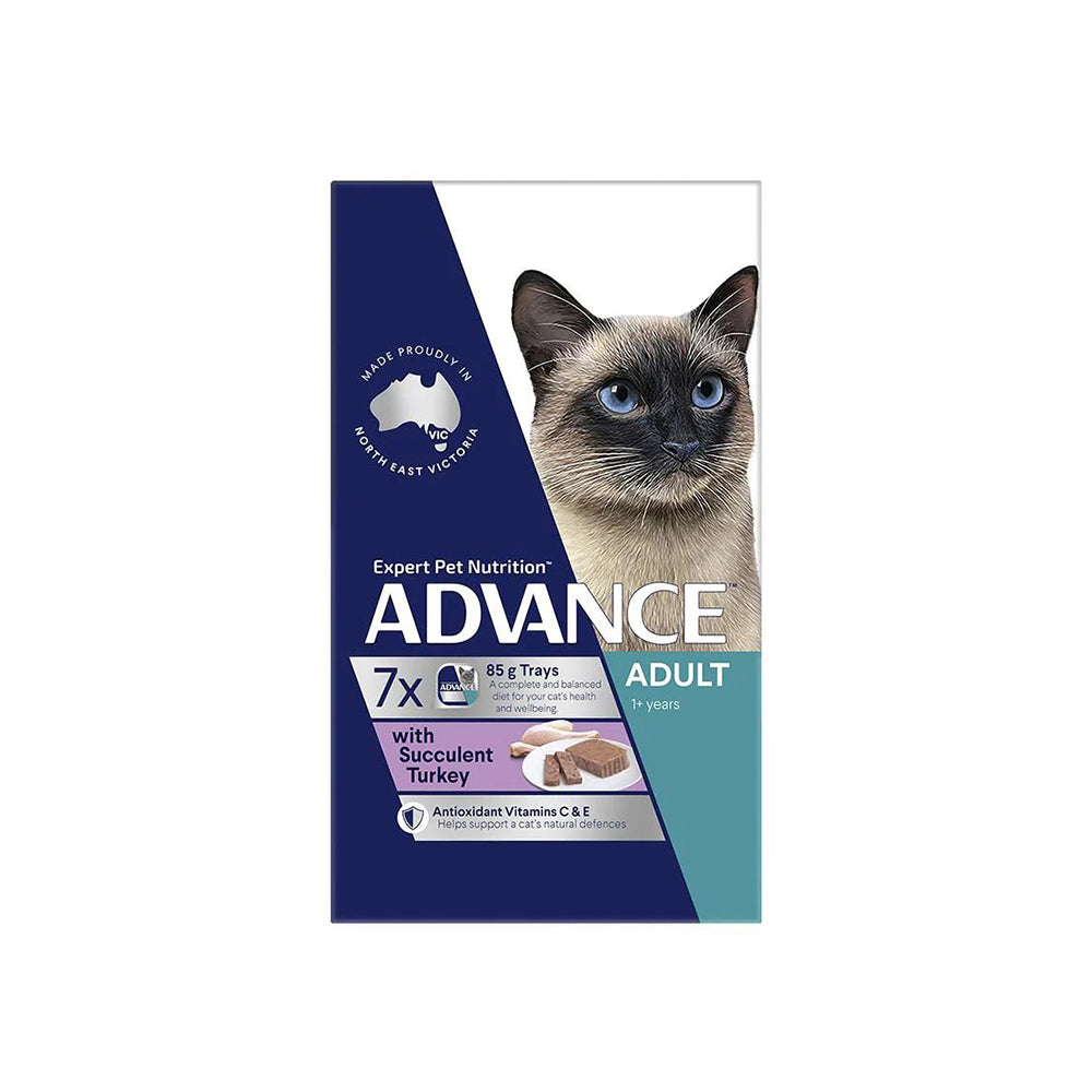 ADVANCE Succulent Turkey Cat Food for Adult Cats 7x85g