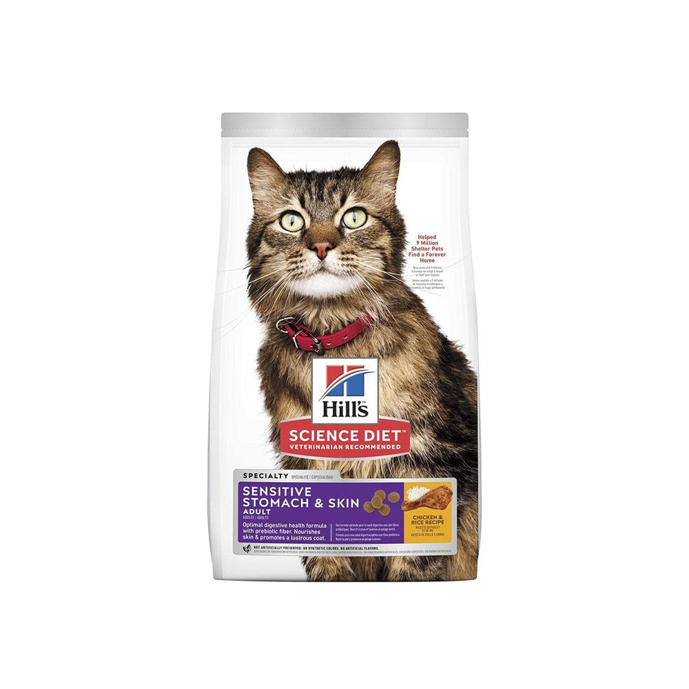 HILLS Science Diet Sensitive Stomach & Skin Chicken & Rice Adult Dry Cat Food 3.17kg