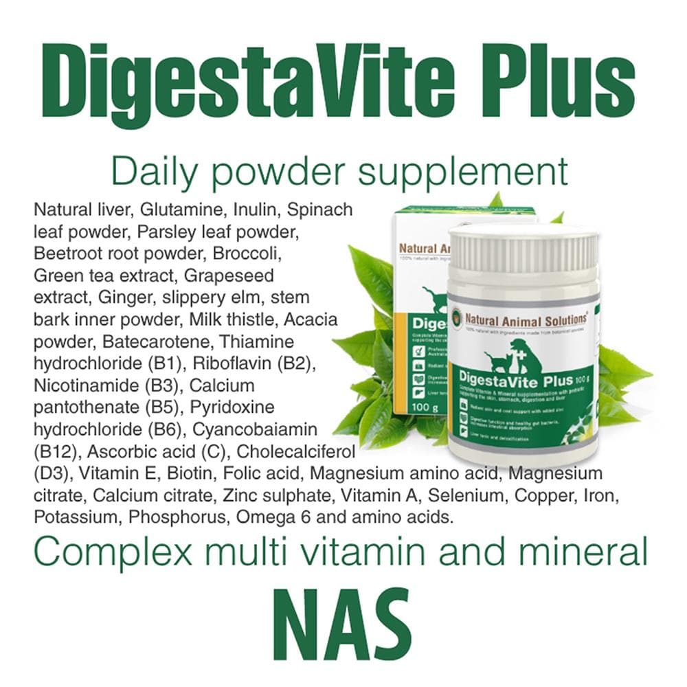 NATURAL ANIMAL SOLUTIONS DigestaVite 100g l Pet Health l Petso AU