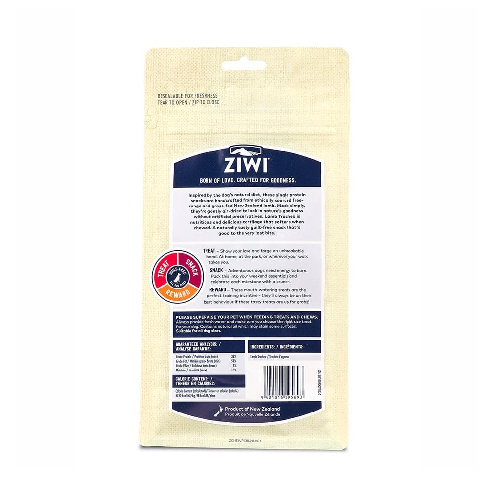 ZIWI Lamb Trachea Air Dried Dog Treats 60g