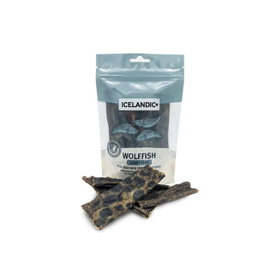 ICELANDIC+Wolffish Skin Stick Chews Dry Dog Treats 85g