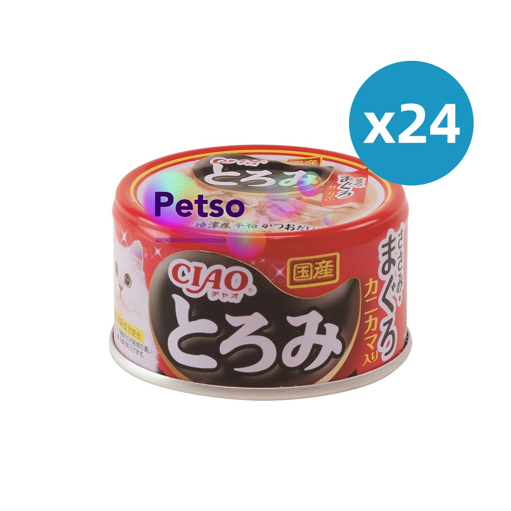 CIAO TOROMI Chicken Tuna & Crab Wet Cat Food 80gx24 (canned)