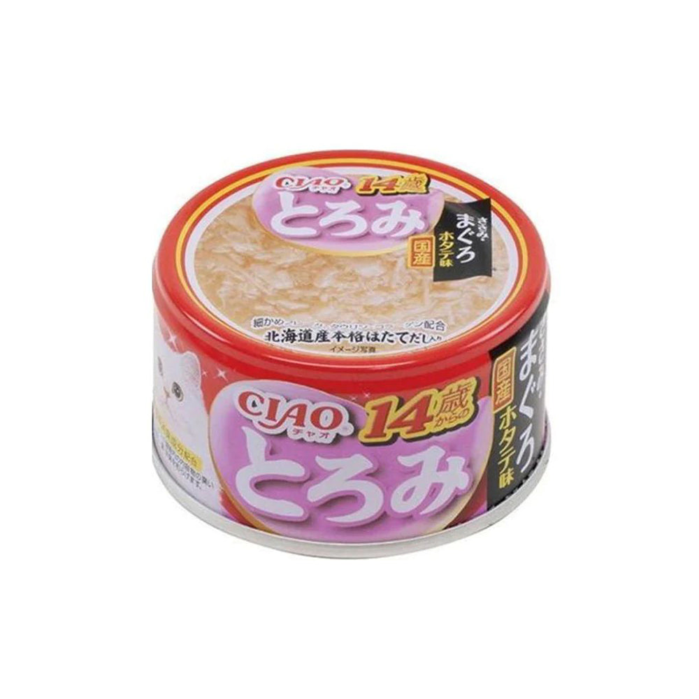 CIAO Chicken & Tuna With Scallop Flavor In Thickened Broth Wet Cat Food 80g (canned)