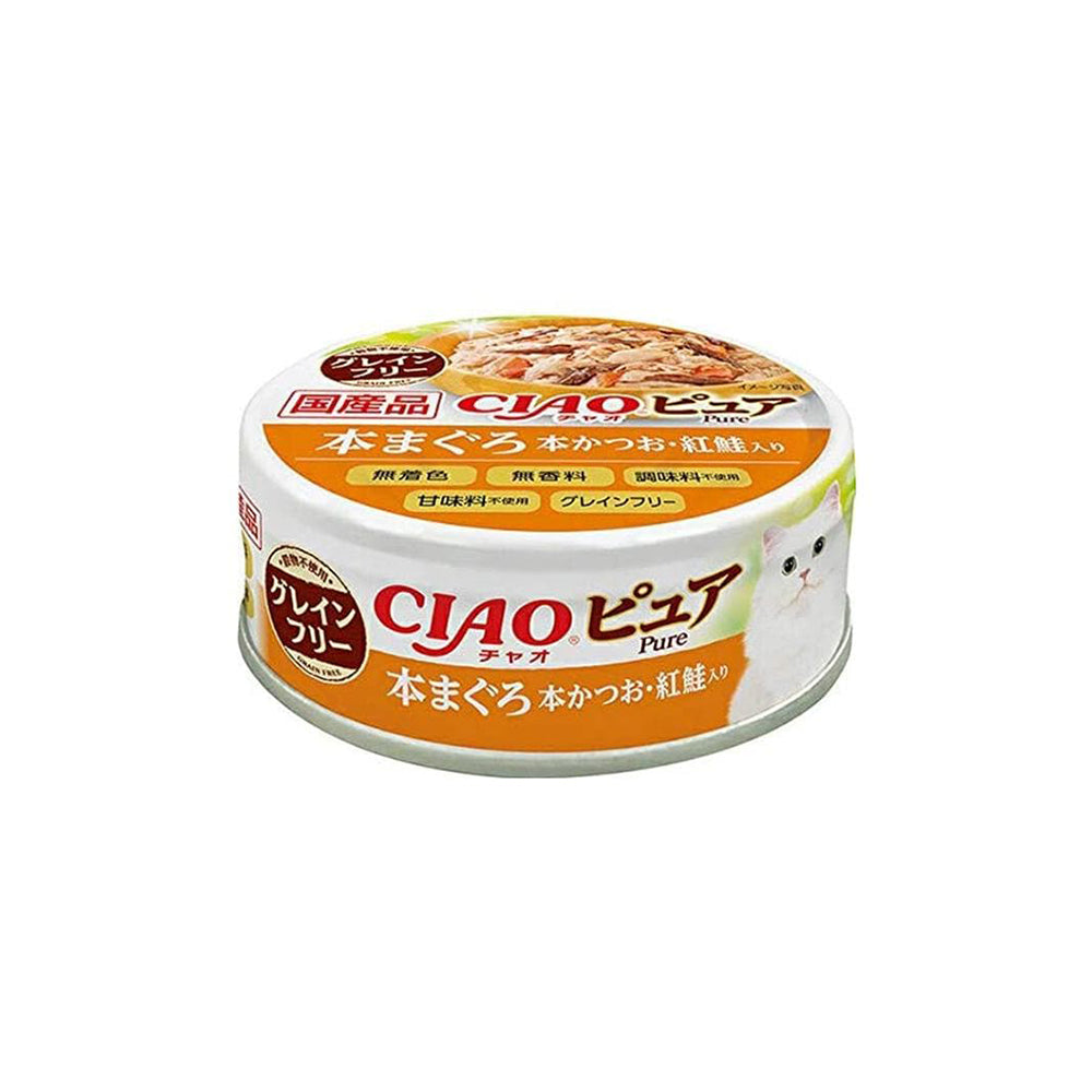 CIAO Tuna Bonito Salmon Wet Cat Food 70g (canned)