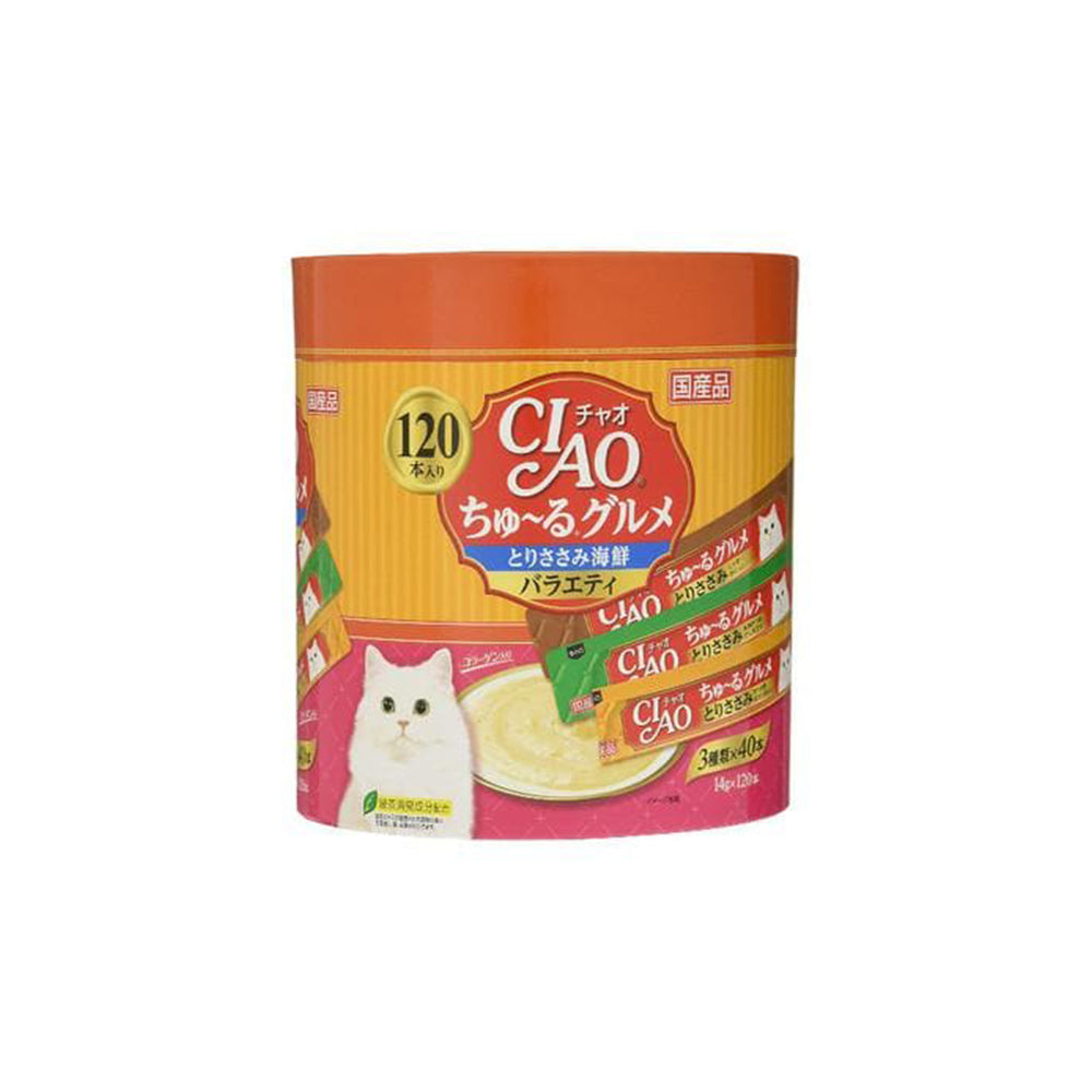 CIAO Churu Gourmet Chicken Seafood Variety Cat Treats 120x14g