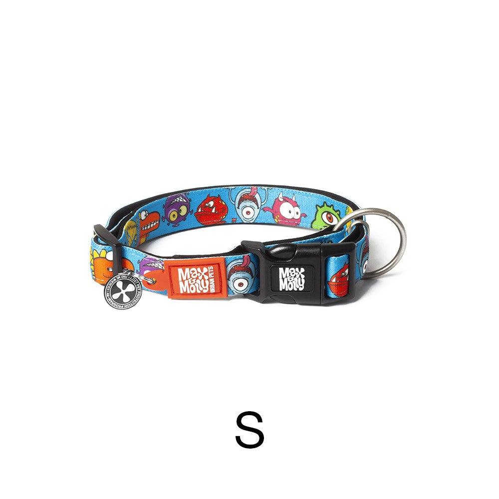 MAX & MOLLY Little Monsters Smart ID Dog Collar for Small Dogs