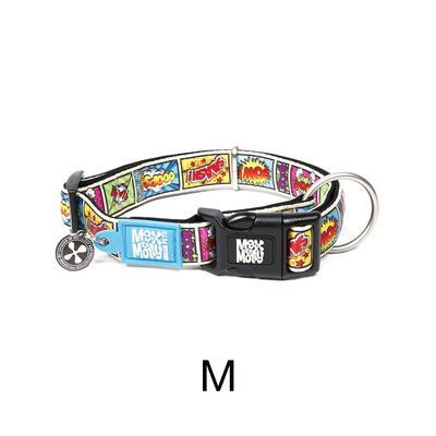 MAX & MOLLY Comic Smart ID Dog Collar for Medium-sized Dogs