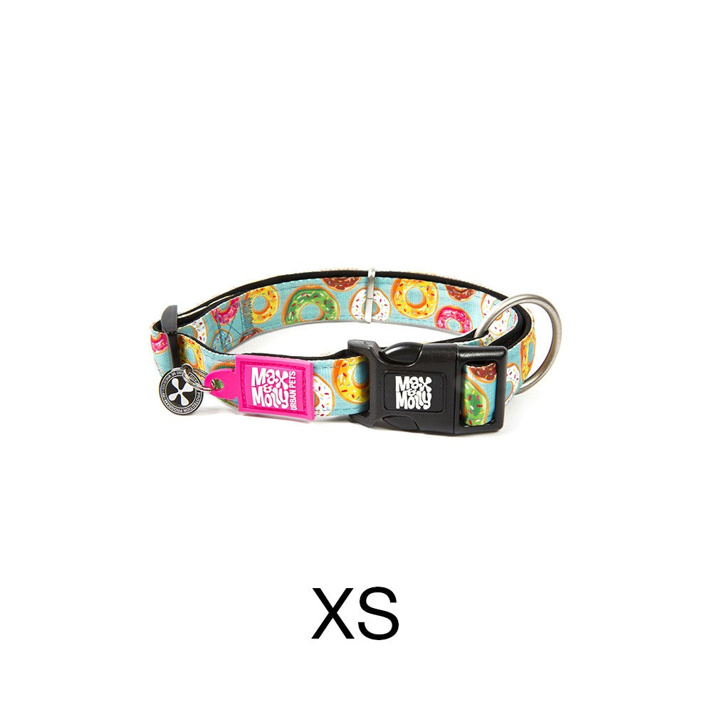 MAX & MOLLY Donuts Smart ID Dog Collar for Extra Small Dogs