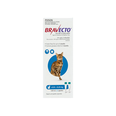 BRAVECTO For Medium Cats 2.8-6.25kg 2 pipettes