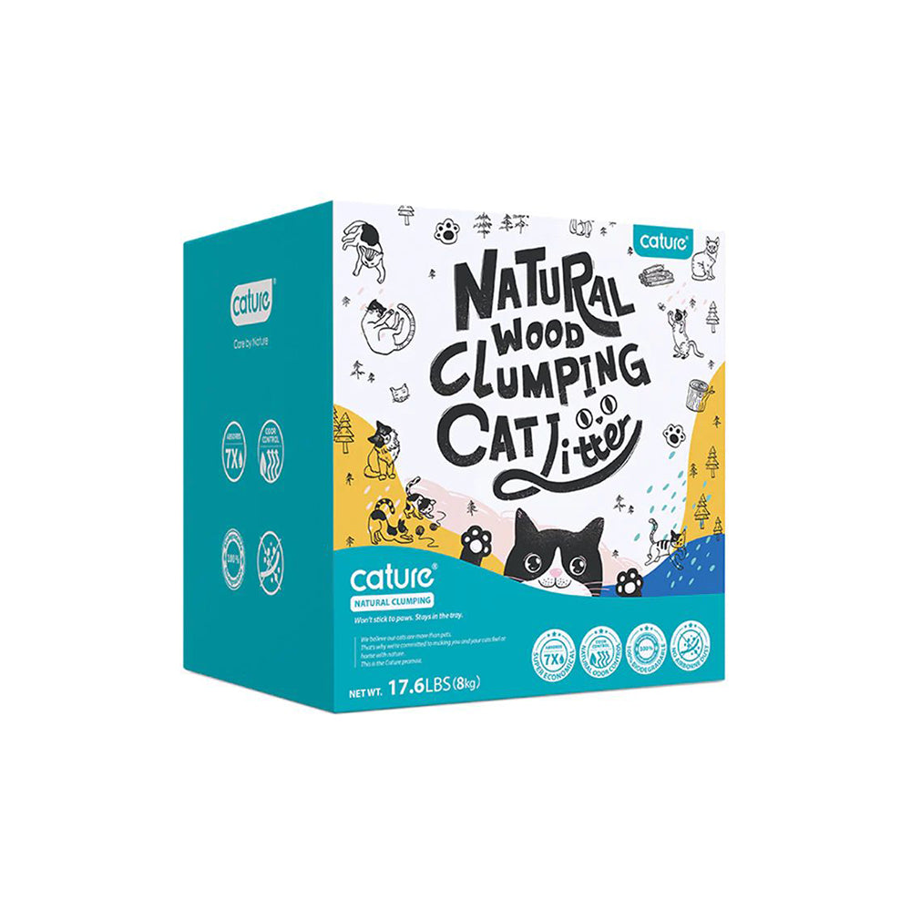 CATURE Smart Pellets Natural Wood Clumping Cat Litter 8kg